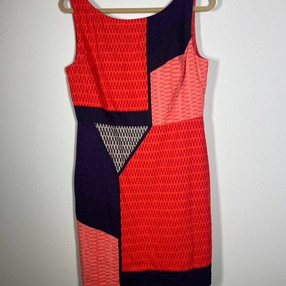 Tabitha Women's Sleeveless Red Black Sheath Dress Cocktail 12 - Picture 1 of 5